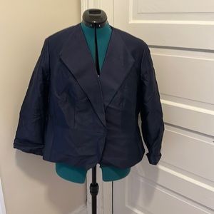 Talbots navy silk jacket 16 WP.